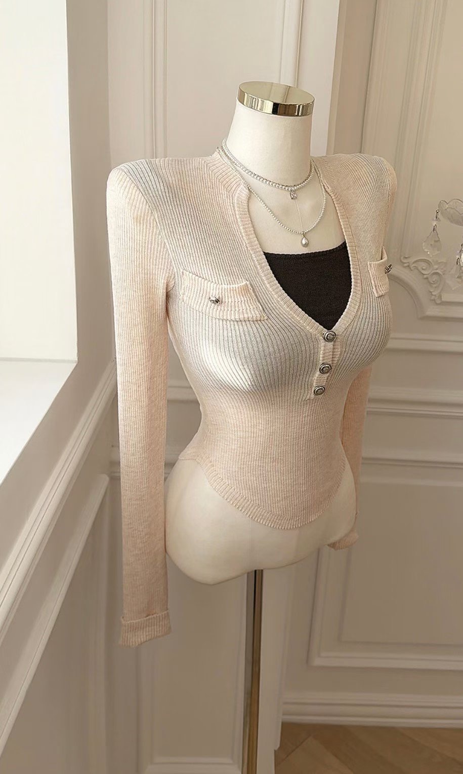 BLUE ANGEL-블루엔젤-T東大門㊣實拍女裝新品時尚針織衫BLUE ANGEL-ot針織衫圖色1