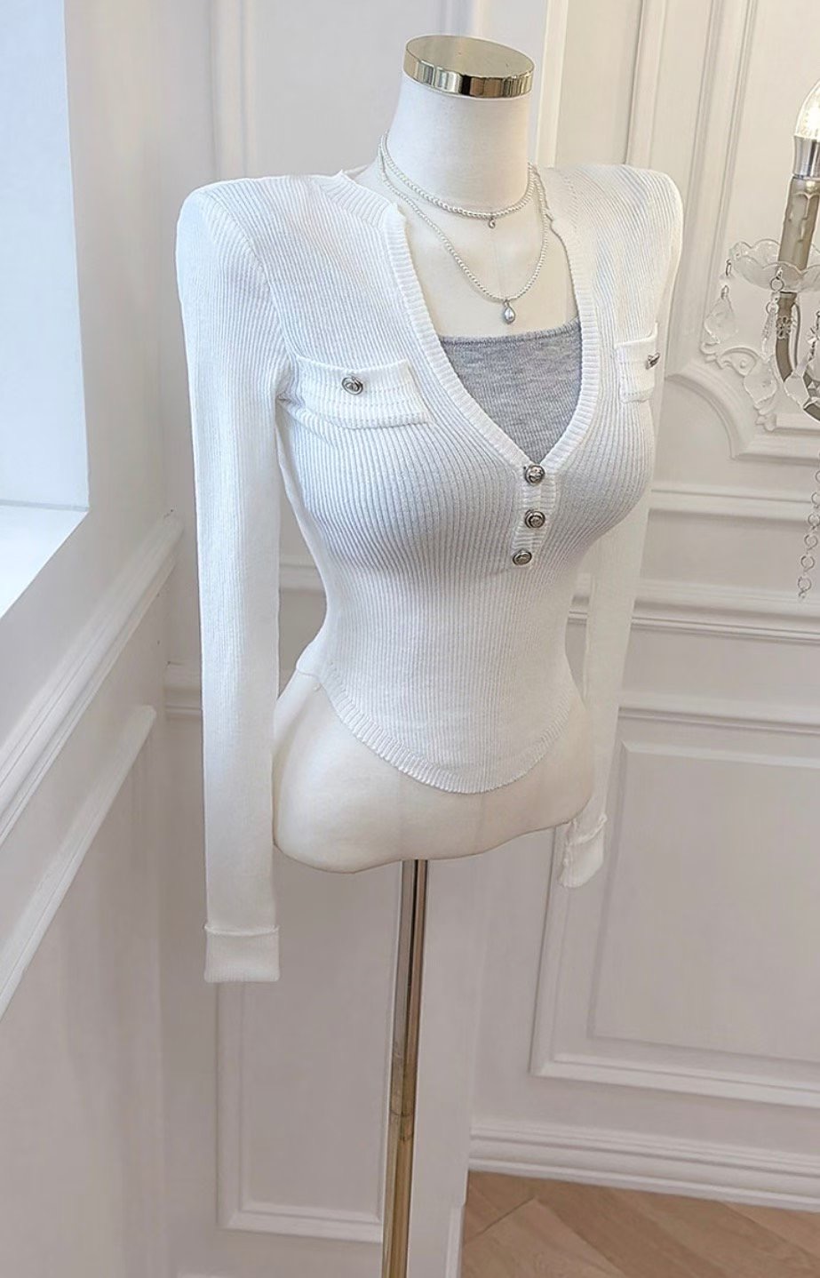 BLUE ANGEL-블루엔젤-T東大門㊣實拍女裝新品時尚針織衫BLUE ANGEL-ot針織衫圖色2