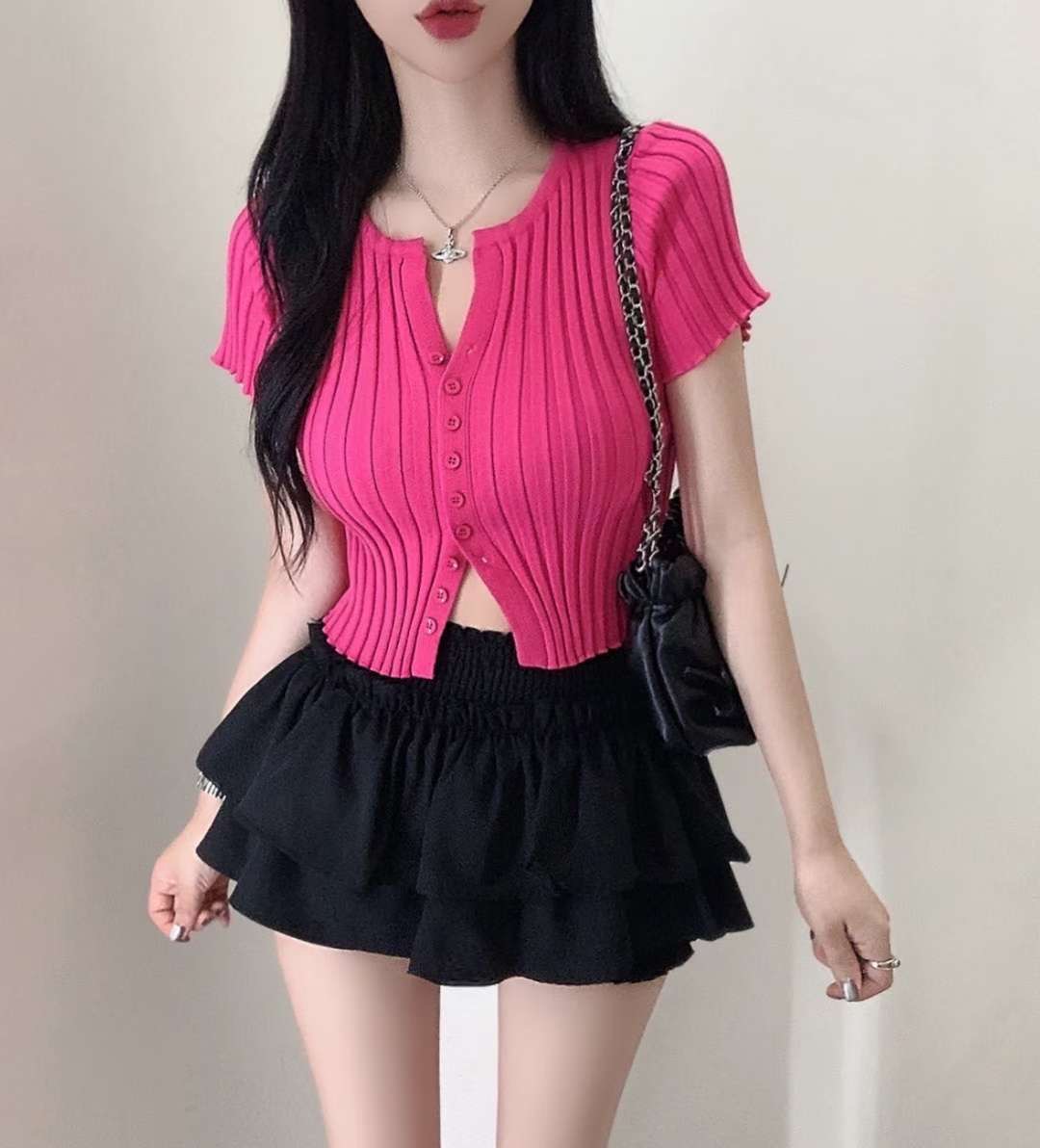 BLUE ANGEL-블루엔젤-T韓國直郵㊣女裝新品推薦職業針織衫BLUE ANGEL-ot針織衫圖色1