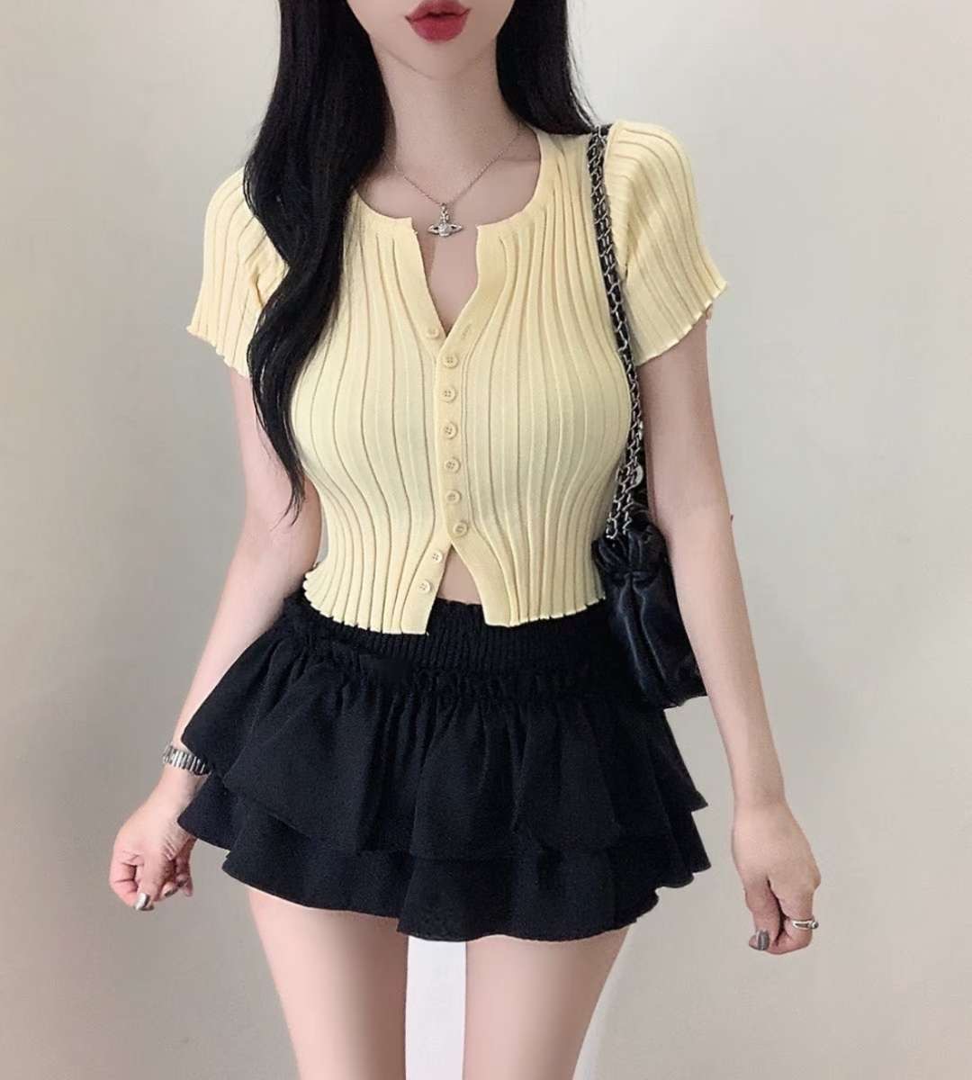 BLUE ANGEL-블루엔젤-T韓國直郵㊣女裝新品推薦職業針織衫BLUE ANGEL-ot針織衫圖色2