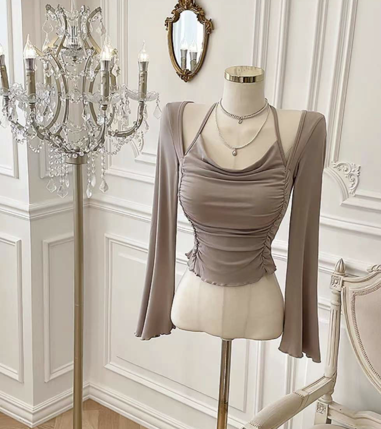 BLUE ANGEL-블루엔젤-T東大門㊣代購女裝新款25秋冬長袖T恤BLUE ANGEL-ot長袖T恤圖色1