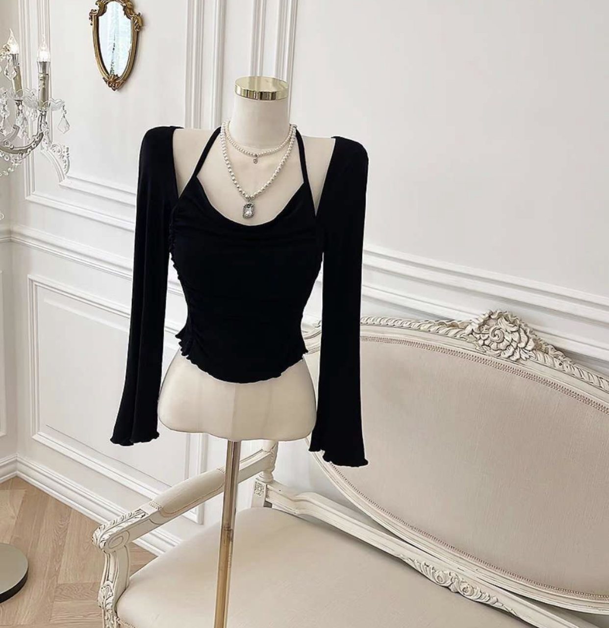 BLUE ANGEL-블루엔젤-T東大門㊣代購女裝新款25秋冬長袖T恤BLUE ANGEL-ot長袖T恤圖色2