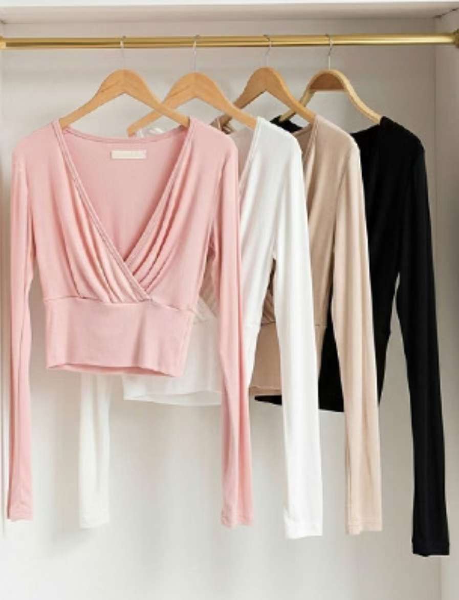 BLUE ANGEL-블루엔젤-T韓國直郵㊣女士新品推薦25秋冬長袖T恤BLUE ANGEL-ot長袖T恤圖色4左四色