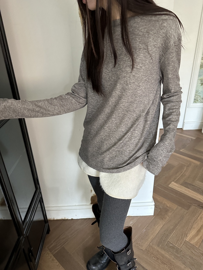 BOWIE東大門㊣直郵女士新款25秋冬熱賣職業時尚人氣長袖T恤BOWIE長袖T恤