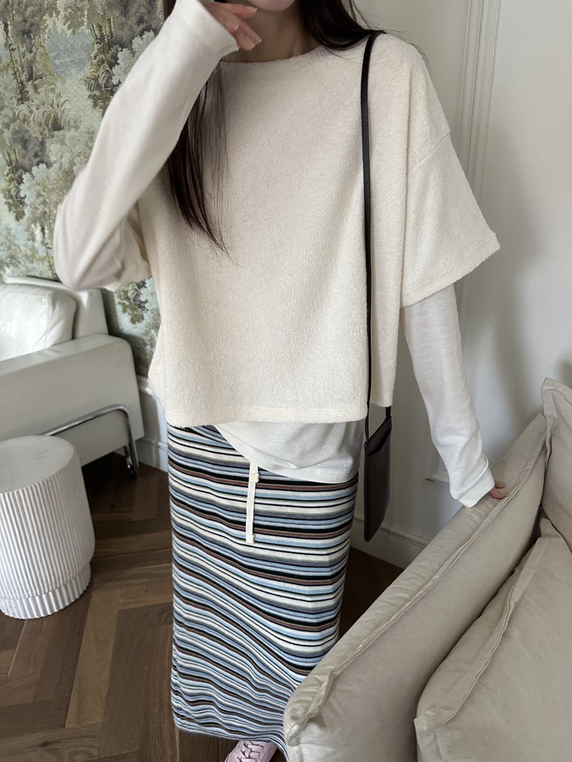 BOWIE東大門㊣直郵女士新款25秋冬熱賣職業時尚人氣長袖T恤BOWIE長袖T恤