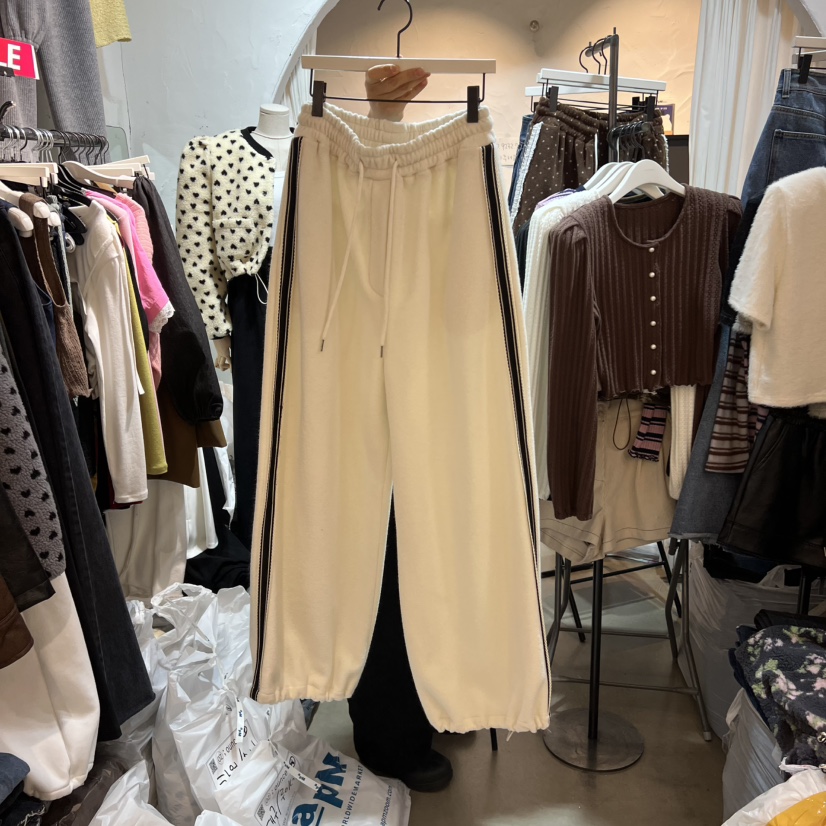 OZ東大門㊣代購女士新品真品25秋冬時尚職業人氣休閑褲蕾絲OZ.ounce休閑褲圖色3