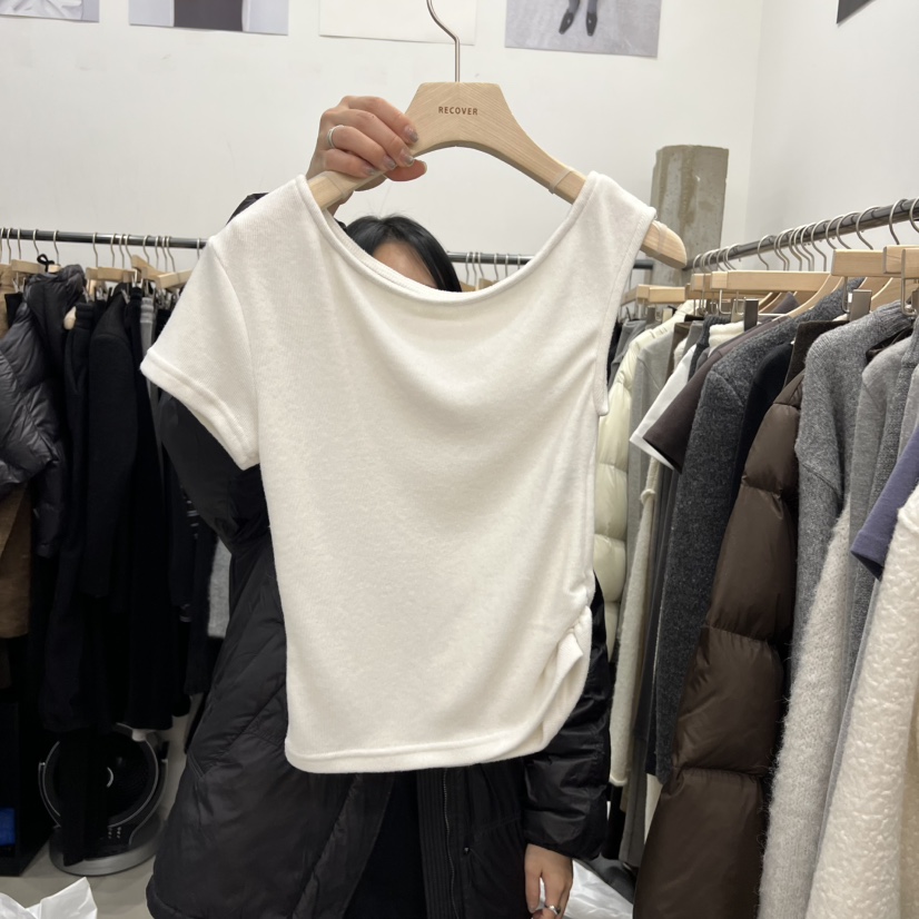 RECOVER東大門㊣實拍女士新品職業時尚熱賣休閑T恤不含內搭RECOVER/MOMENTT恤圖色2
