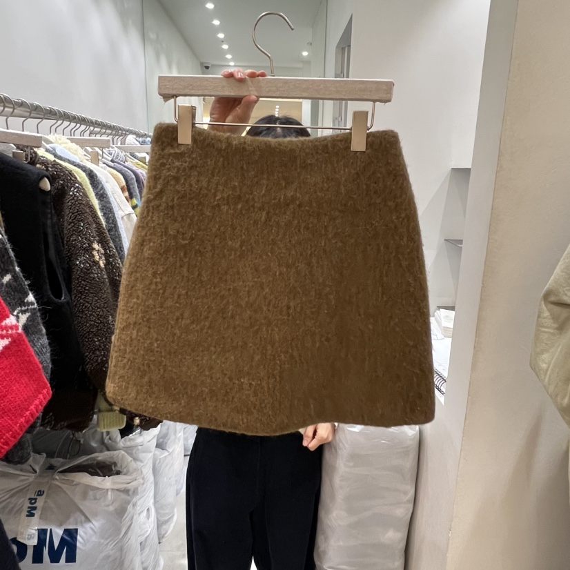 ASOME東大門㊣直郵女士新品25秋冬職業休閑真品熱賣短裙羊駝A.SOME短裙