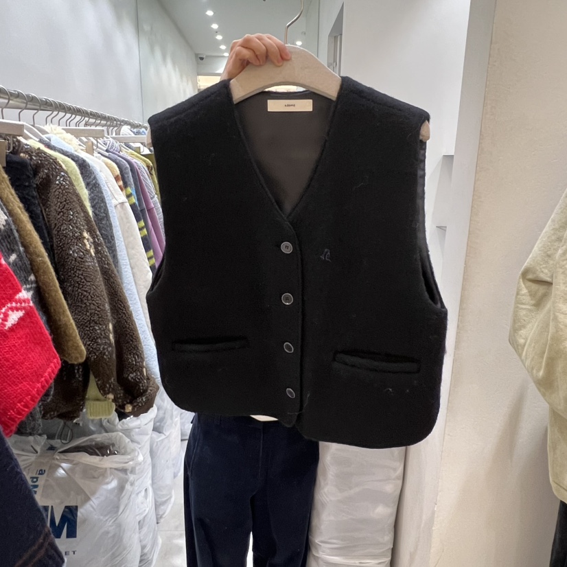 ASOME東大門㊣直郵女裝新品熱賣真品25秋冬職業休閑馬甲羊駝A.SOME馬甲圖色2