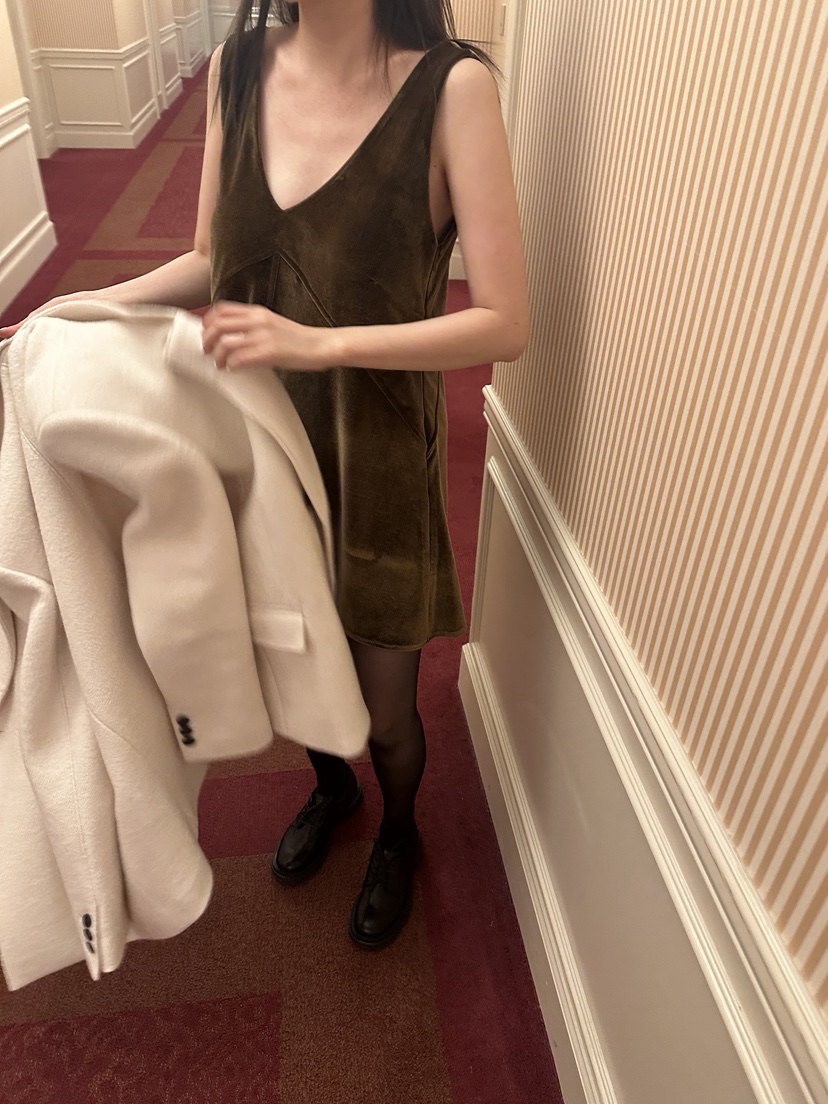 BOWIE東大門㊣代購女裝新品真品職業熱賣推薦休閑連衣裙絲絨BOWIE連衣裙