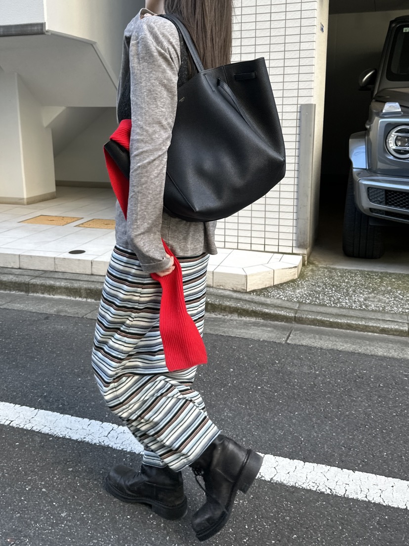 BOWIE東大門㊣實拍女裝新品25秋冬人氣真品時尚休閑長裙條紋BOWIE長裙