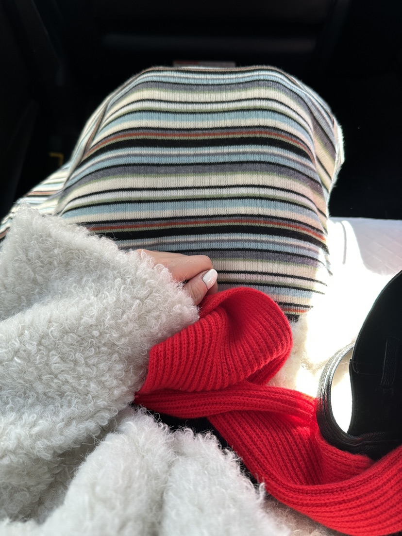 BOWIE東大門㊣實拍女裝新品25秋冬人氣真品時尚休閑長裙條紋BOWIE長裙