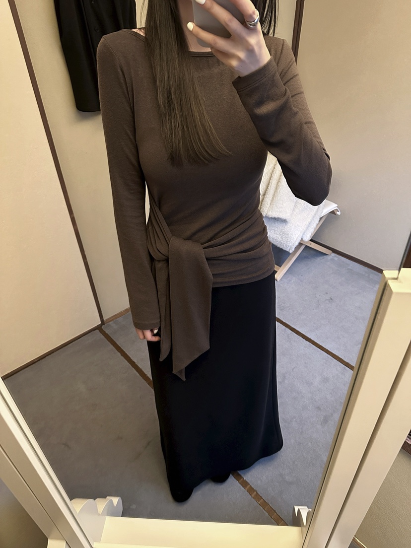 BOWIE韓國直郵㊣女裝新品推薦職業熱賣真品休閑長袖T恤毛絨BOWIE長袖T恤