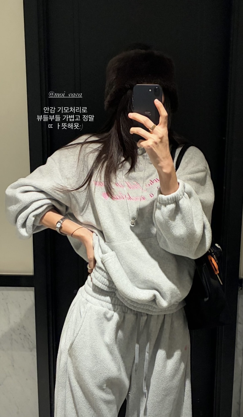 BOWIE東大門㊣直郵女士新款推薦職業人氣25秋冬衛衣連帽衫刺繡BOWIE衛衣