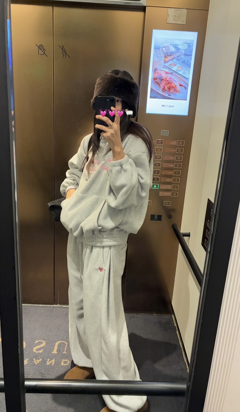 BOWIE東大門㊣直郵女士新款推薦職業人氣25秋冬衛衣連帽衫刺繡BOWIE衛衣