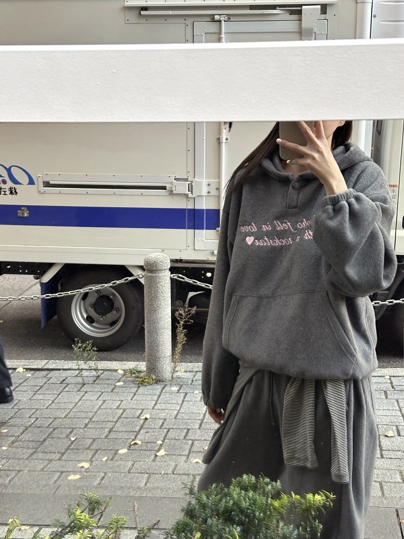 BOWIE東大門㊣直郵女士新款推薦職業人氣25秋冬衛衣連帽衫刺繡BOWIE衛衣