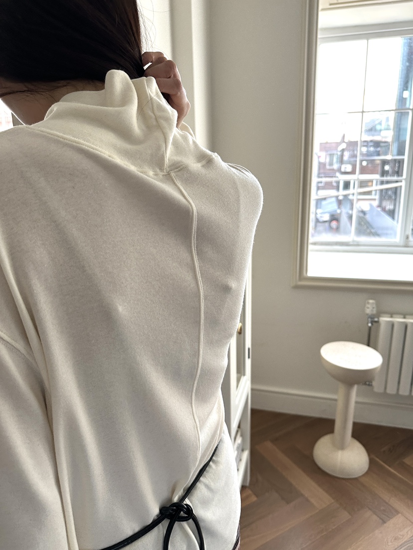 BOWIE韓國代購㊣女裝新品推薦時尚25秋冬休閑真品長袖T恤羊毛BOWIE長袖T恤