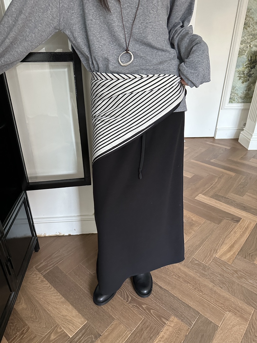 BOWIE韓國代購㊣女裝新品推薦時尚25秋冬休閑真品長袖T恤羊毛BOWIE長袖T恤