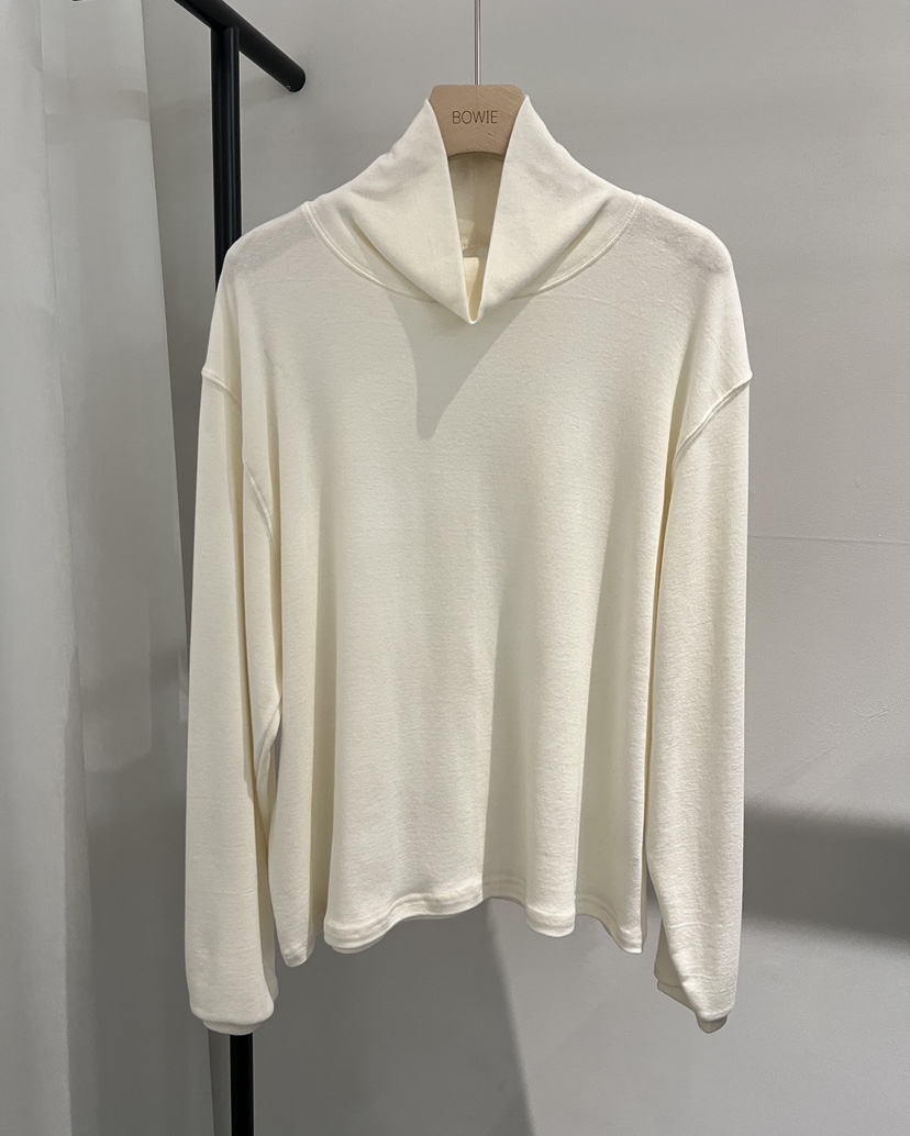 BOWIE韓國代購㊣女裝新品推薦時尚25秋冬休閑真品長袖T恤羊毛BOWIE長袖T恤圖色1