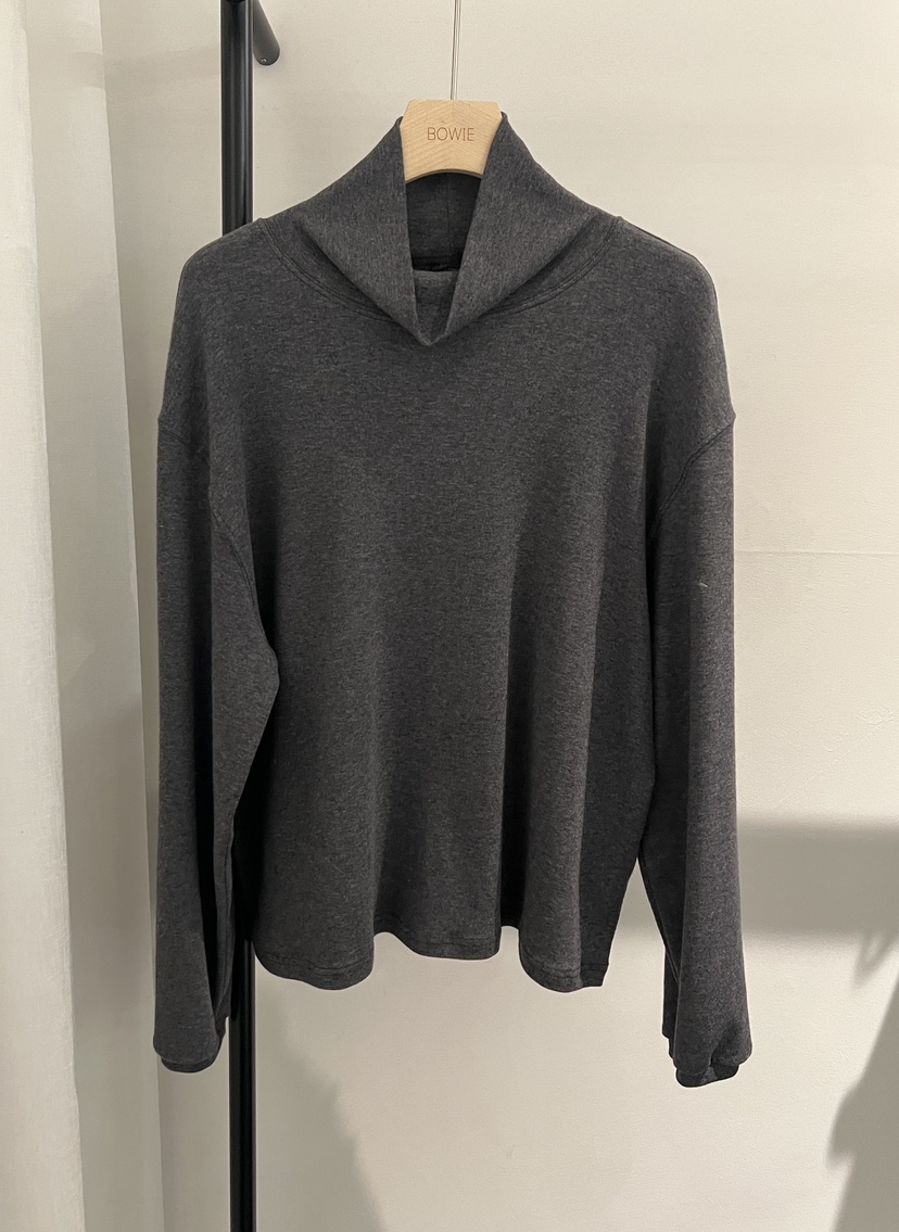 BOWIE韓國代購㊣女裝新品推薦時尚25秋冬休閑真品長袖T恤羊毛BOWIE長袖T恤圖色3