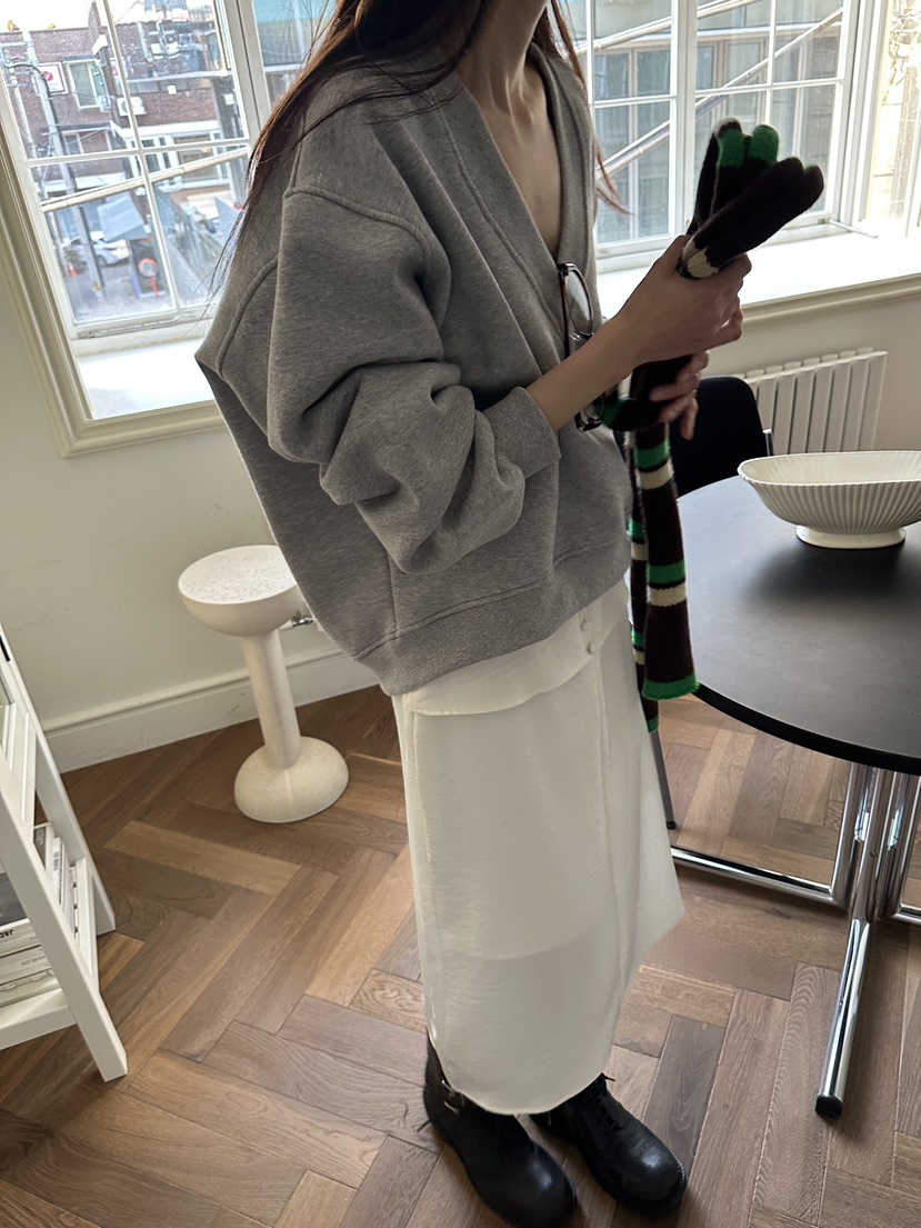 BOWIE東大門㊣代購女裝新款推薦休閑人氣真品25秋冬衛衣V領BOWIE衛衣