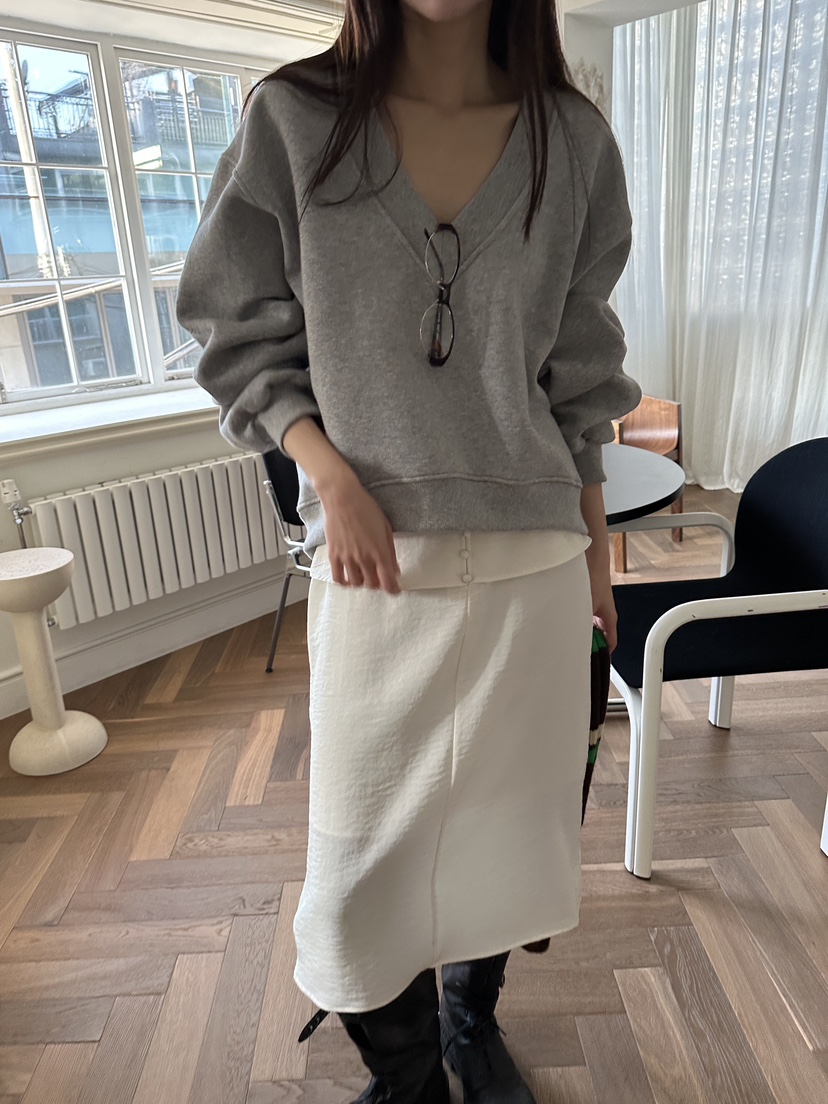 BOWIE東大門㊣代購女裝新款推薦休閑人氣真品25秋冬衛衣V領BOWIE衛衣