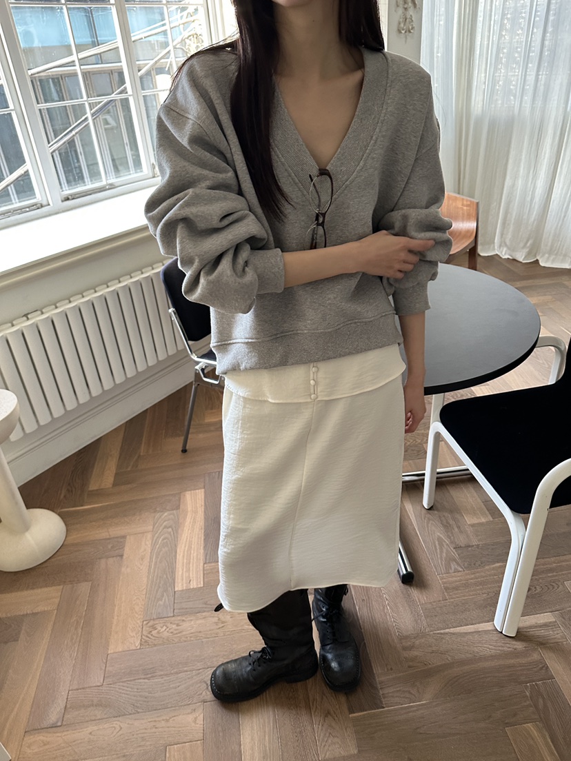 BOWIE東大門㊣代購女裝新款推薦休閑人氣真品25秋冬衛衣V領BOWIE衛衣