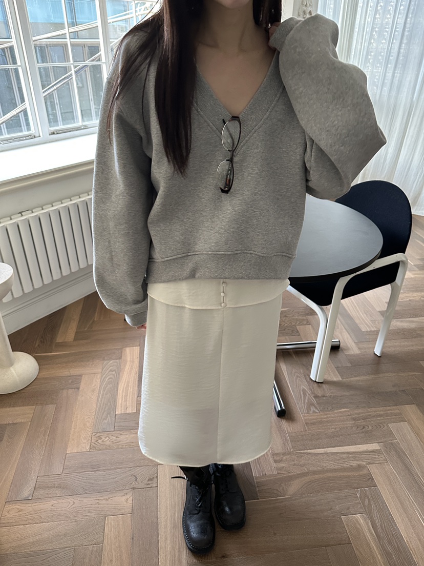 BOWIE東大門㊣代購女裝新款推薦休閑人氣真品25秋冬衛衣V領BOWIE衛衣