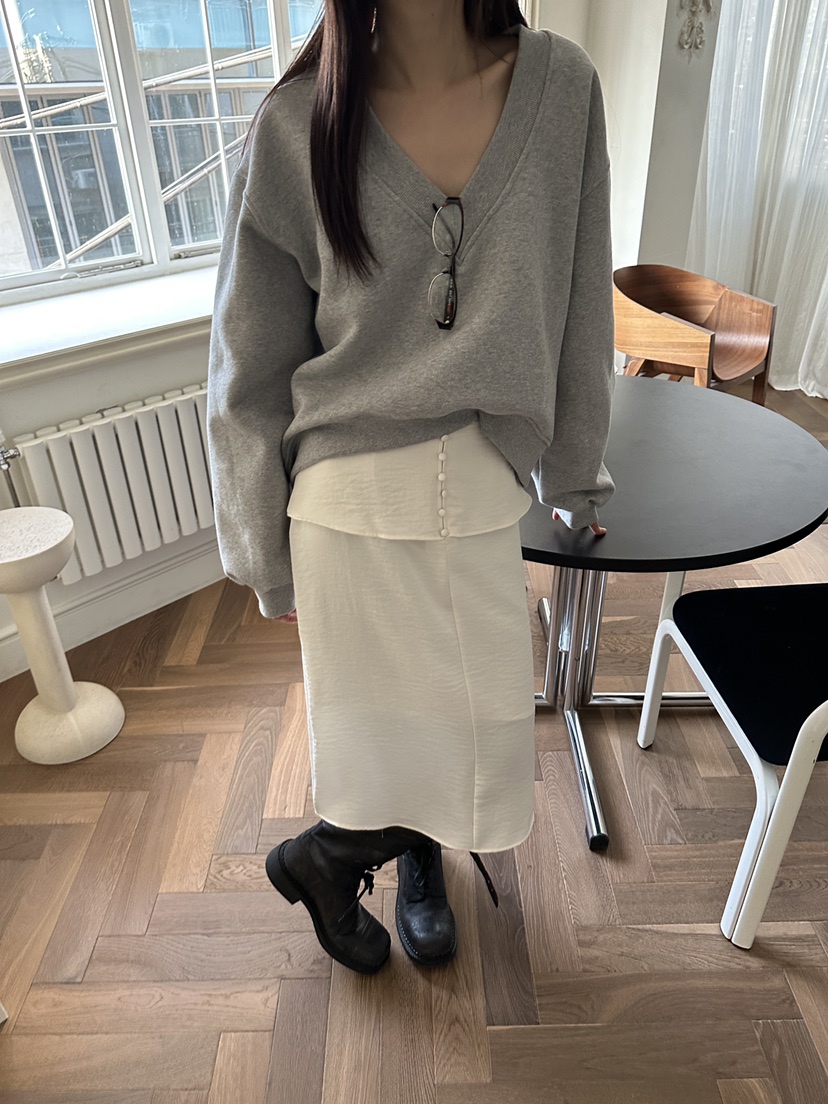 BOWIE東大門㊣代購女裝新款推薦休閑人氣真品25秋冬衛衣V領BOWIE衛衣