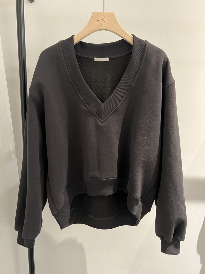 BOWIE東大門㊣代購女裝新款推薦休閑人氣真品25秋冬衛衣V領BOWIE衛衣圖色2