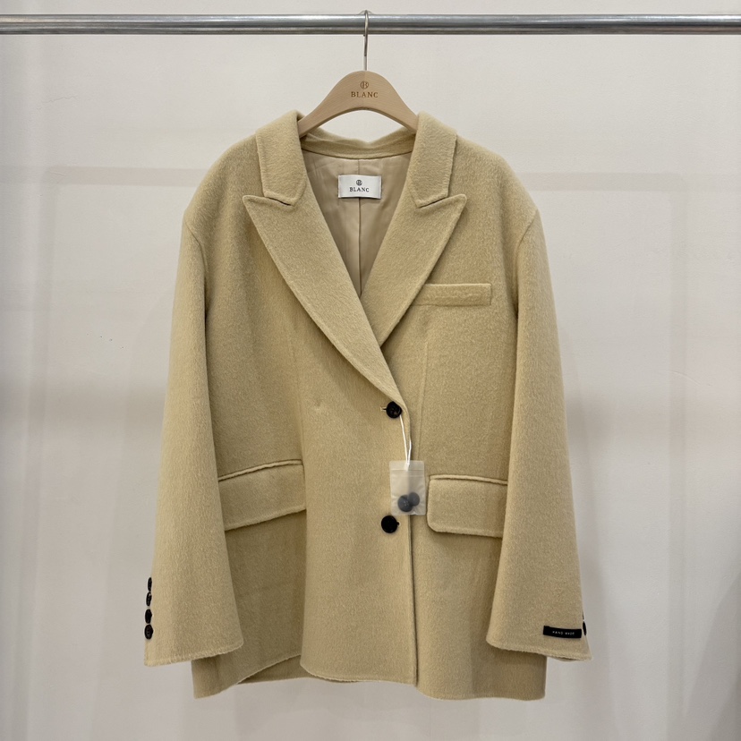 BLANC-A東大門㊣實拍女士新款人氣休閑25秋冬真品夾克羊駝BLANC-A夾克圖色1