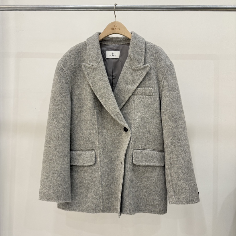 BLANC-A東大門㊣實拍女士新款人氣休閑25秋冬真品夾克羊駝BLANC-A夾克圖色3