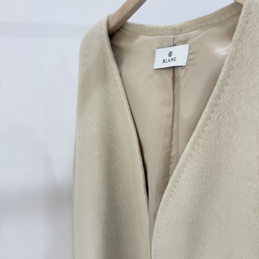 BLANC-A東大門㊣代購女士新款真品時尚職業熱賣中長款大衣BLANC-A中長款大衣