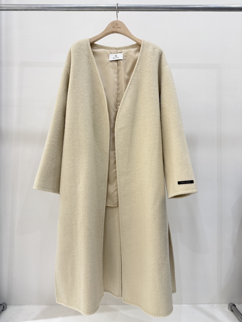 BLANC-A東大門㊣代購女士新款真品時尚職業熱賣中長款大衣BLANC-A中長款大衣圖色1