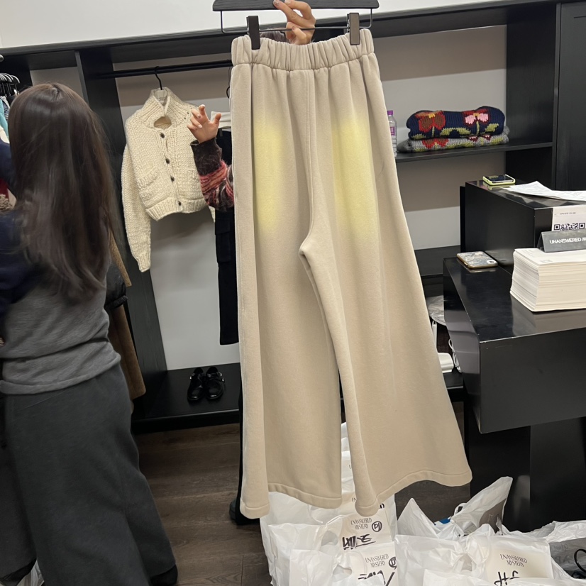 UNANSWERED-MYSTERY韓國直郵㊣女裝新款職業休閑休閑褲加絨UNANSWERED-MYSTERY/FIFO休閑褲