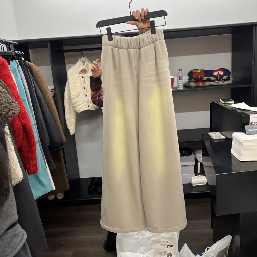 UNANSWERED-MYSTERY韓國直郵㊣女裝新款職業休閑休閑褲加絨UNANSWERED-MYSTERY/FIFO休閑褲圖色1