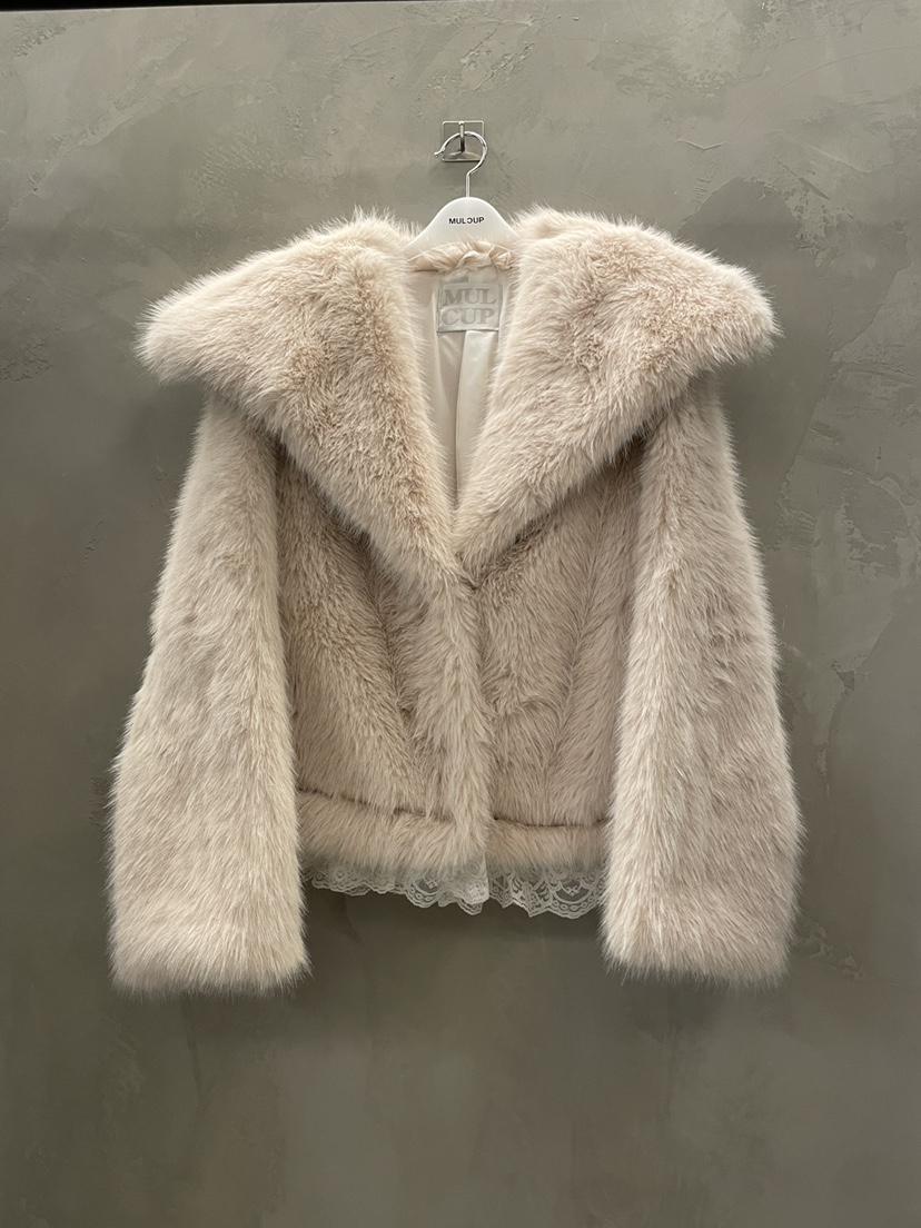 MULCUP東大門㊣代購女裝新品職業休閑25秋冬真品人氣夾克貂皮MULCUP夾克圖色1