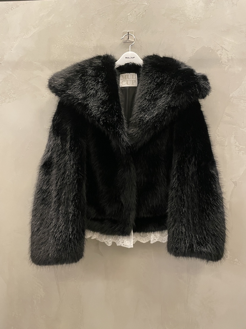 MULCUP東大門㊣代購女裝新品職業休閑25秋冬真品人氣夾克貂皮MULCUP夾克圖色2