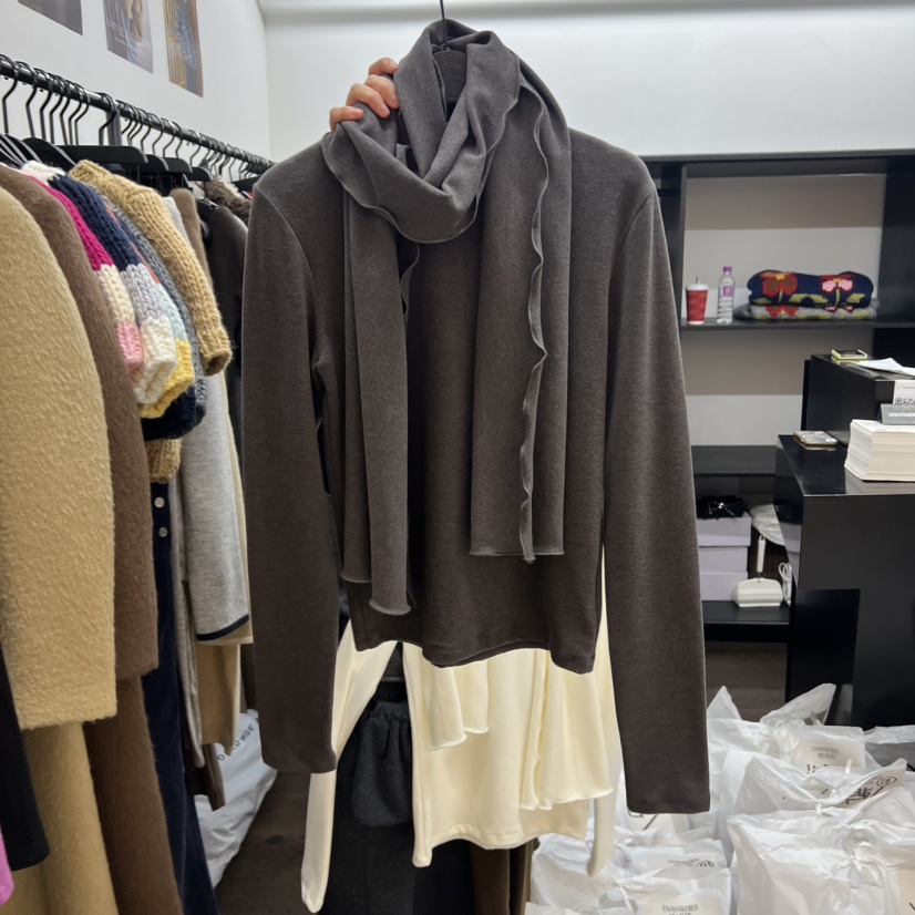 UNANSWERED-MYSTERY東大門㊣直郵女士新品職業時尚套裝圍巾UNANSWERED-MYSTERY套裝圖色1