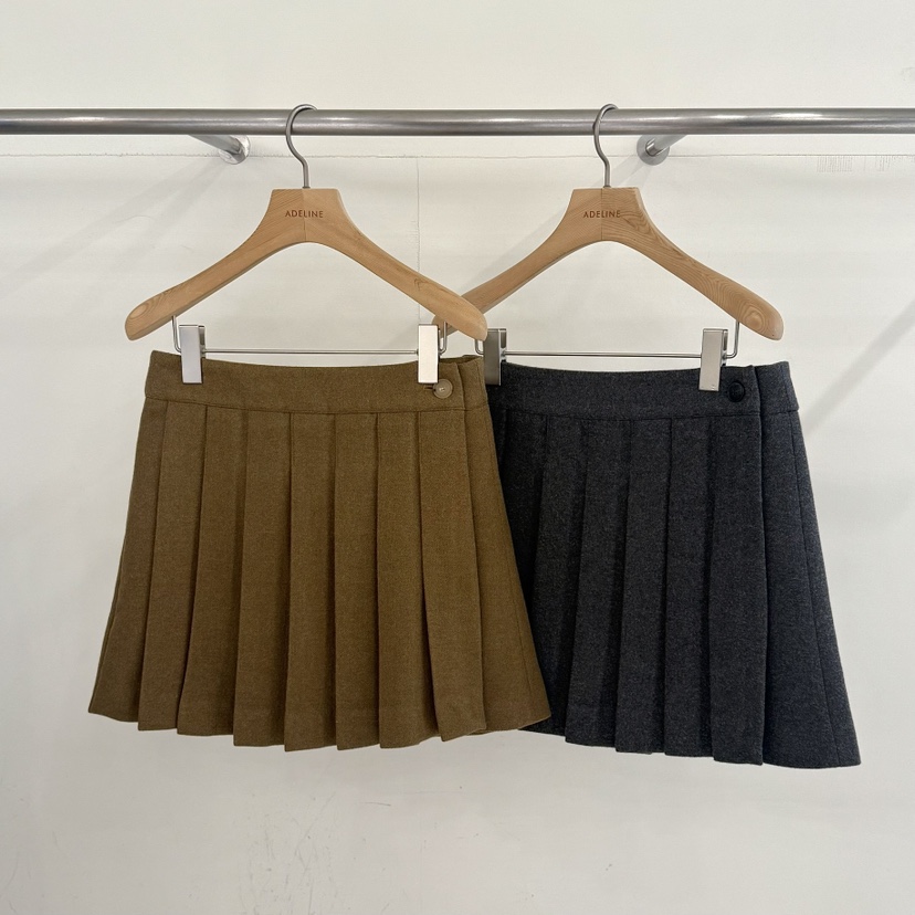 ADELINE韓國直郵㊣女裝新品時尚熱賣25秋冬人氣休閑推薦短裙ADELINE短裙