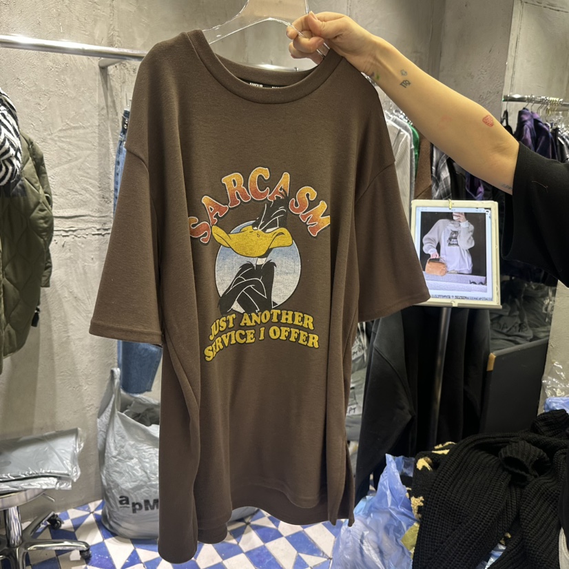 AMOUR東大門㊣直郵女士新款真品25秋冬職業熱賣休閑時尚T恤AMOURT恤圖色2