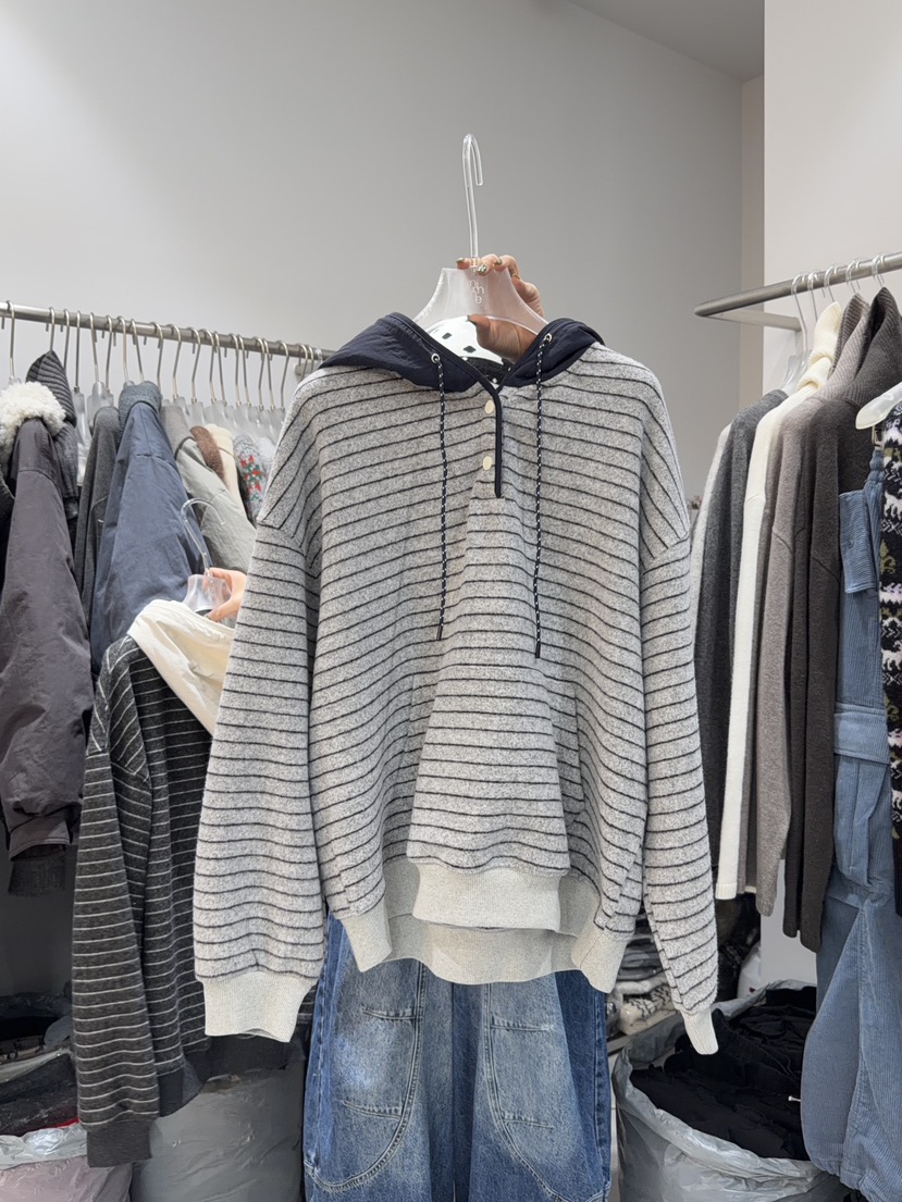 LOOKK東大門㊣直郵女裝新品真品25秋冬熱賣休閑推薦衛衣連帽衫LOOKK/MIMME衛衣圖色1