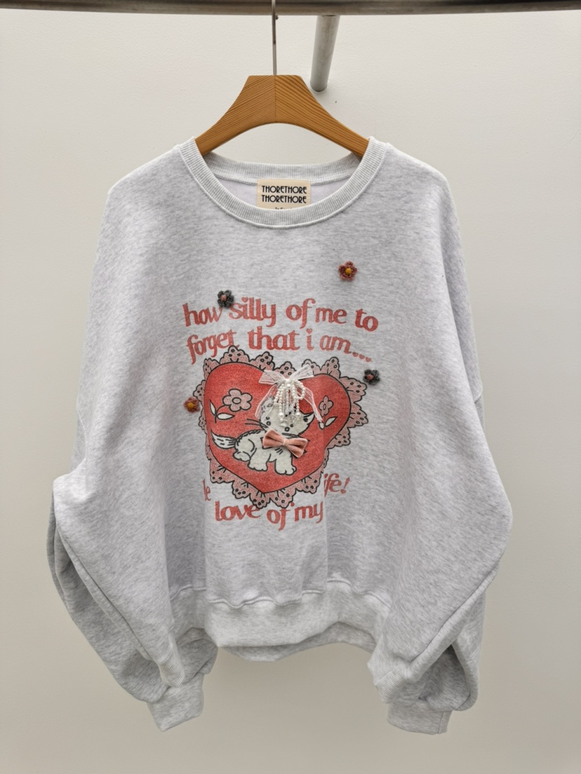 THORE韓國直郵㊣女裝新款職業休閑熱賣人氣時尚真品25秋冬衛衣THORE衛衣圖色1