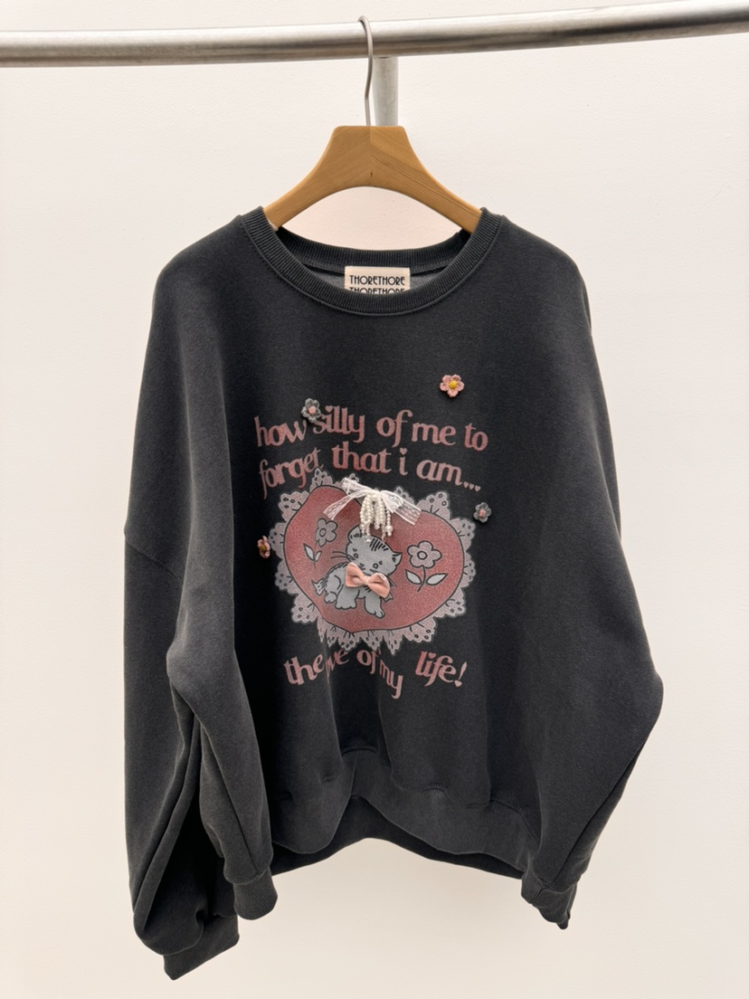 THORE韓國直郵㊣女裝新款職業休閑熱賣人氣時尚真品25秋冬衛衣THORE衛衣圖色2