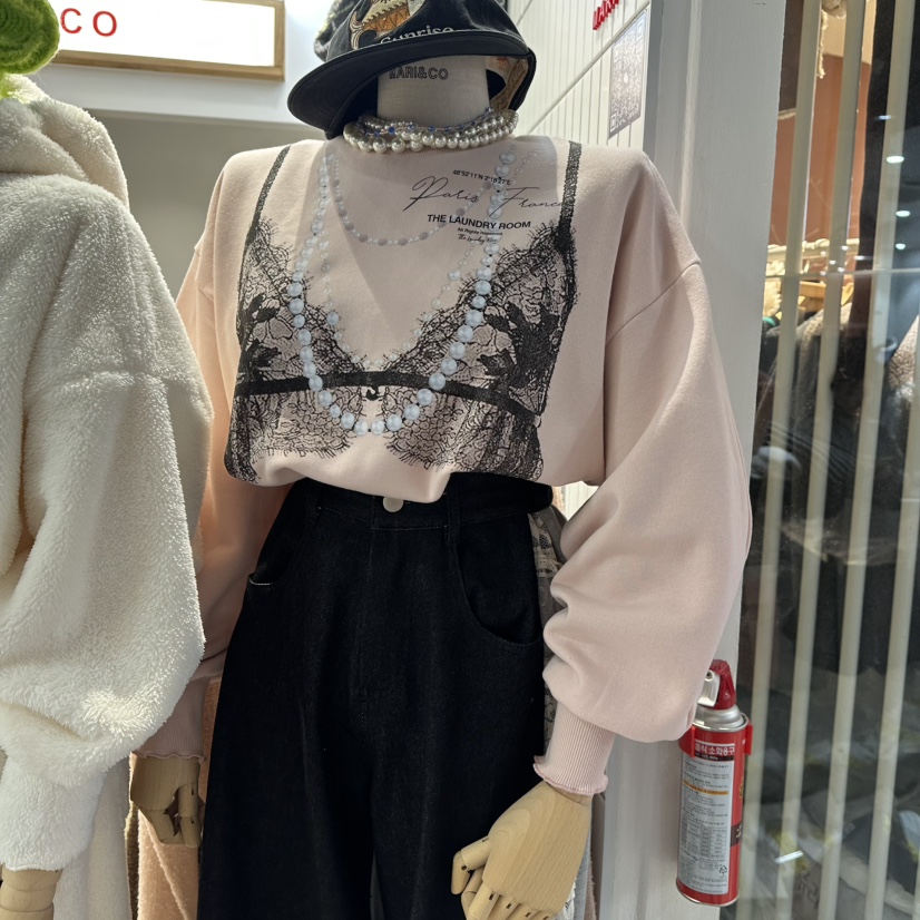 MARI CO韓國代購㊣女裝新品人氣時尚推薦真品25秋冬衛衣加絨MARI CO衛衣圖色2