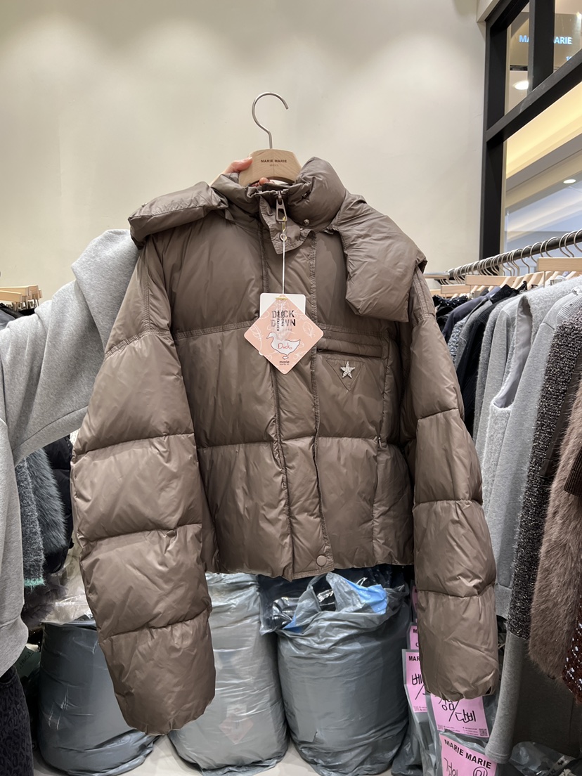 MARIE MARIE韓國代購㊣女裝新品真品休閑人氣短款羽絨服鴨絨MARIE MARIE短款羽絨服圖色2