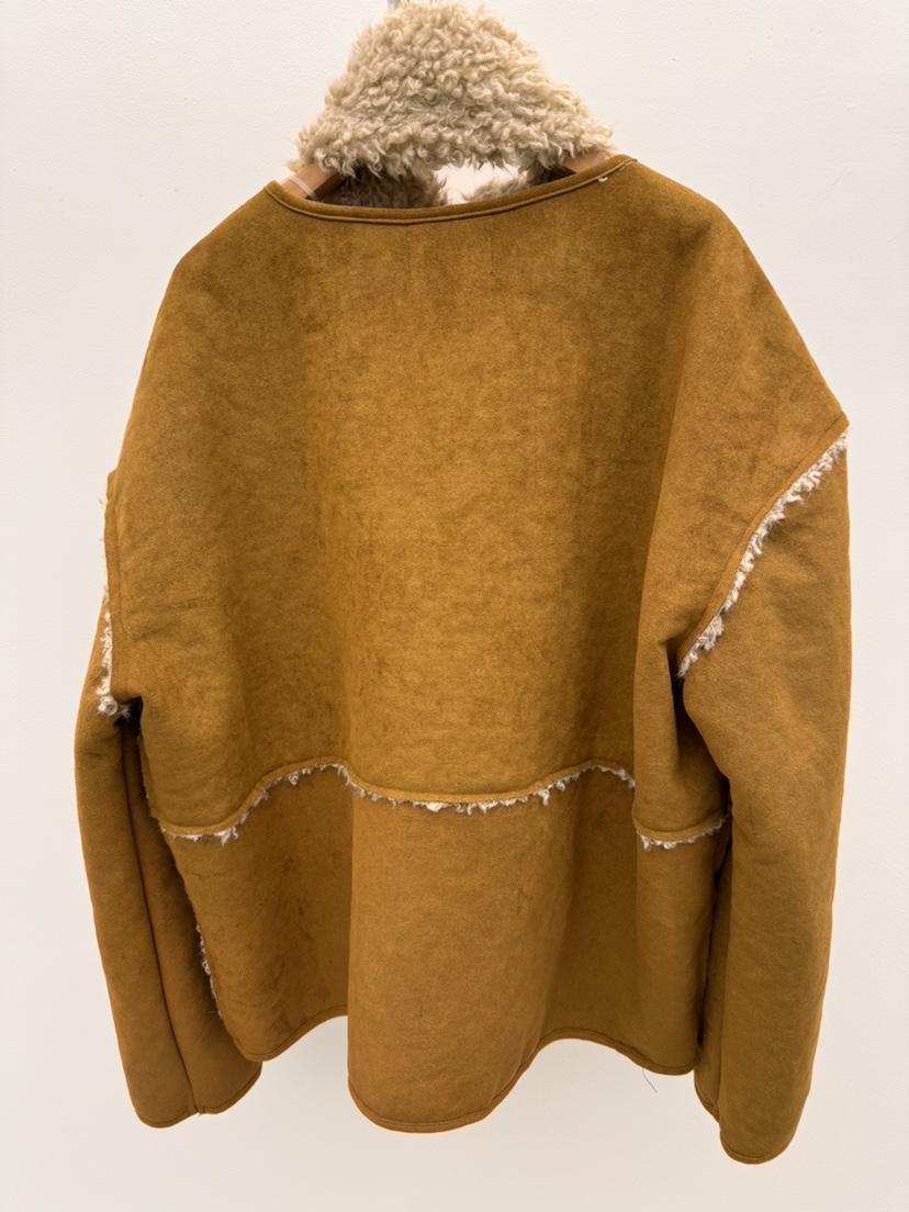 THORE韓國代購㊣女裝新款25秋冬真品休閑推薦短款大衣含圍巾THORE短款大衣