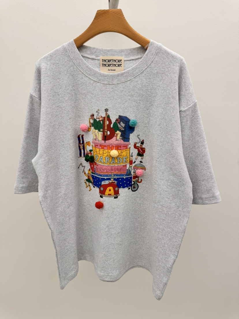 THORE韓國直郵㊣女裝新品職業真品人氣熱賣時尚推薦休閑T恤THORET恤圖色2