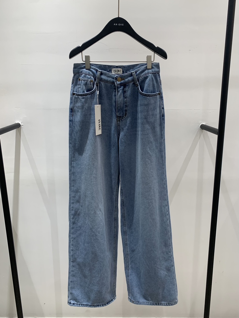 ANOVE東大門㊣直郵女士新品推薦職業真品人氣25秋冬牛仔褲柔軟ANOVE牛仔褲圖色1