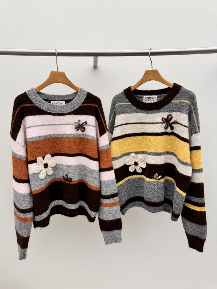 THORE韓國直郵㊣女士新款職業25秋冬休閑人氣推薦時尚真品毛衣THORE毛衣